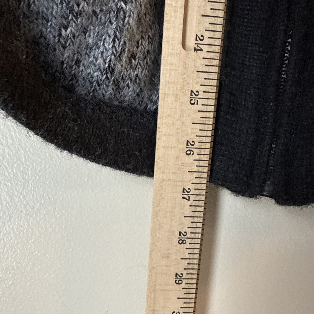 Chasqui Sweater Full Zip Gray Size M Alpaca Bolivia Fair Isle Nordic Hand Knit - Picture 6 of 11